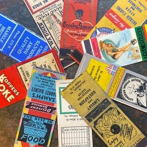 VTG Matchbook Cover Collection-Lot of 10 Advertisement Memorabilia 3 w/Back Hits